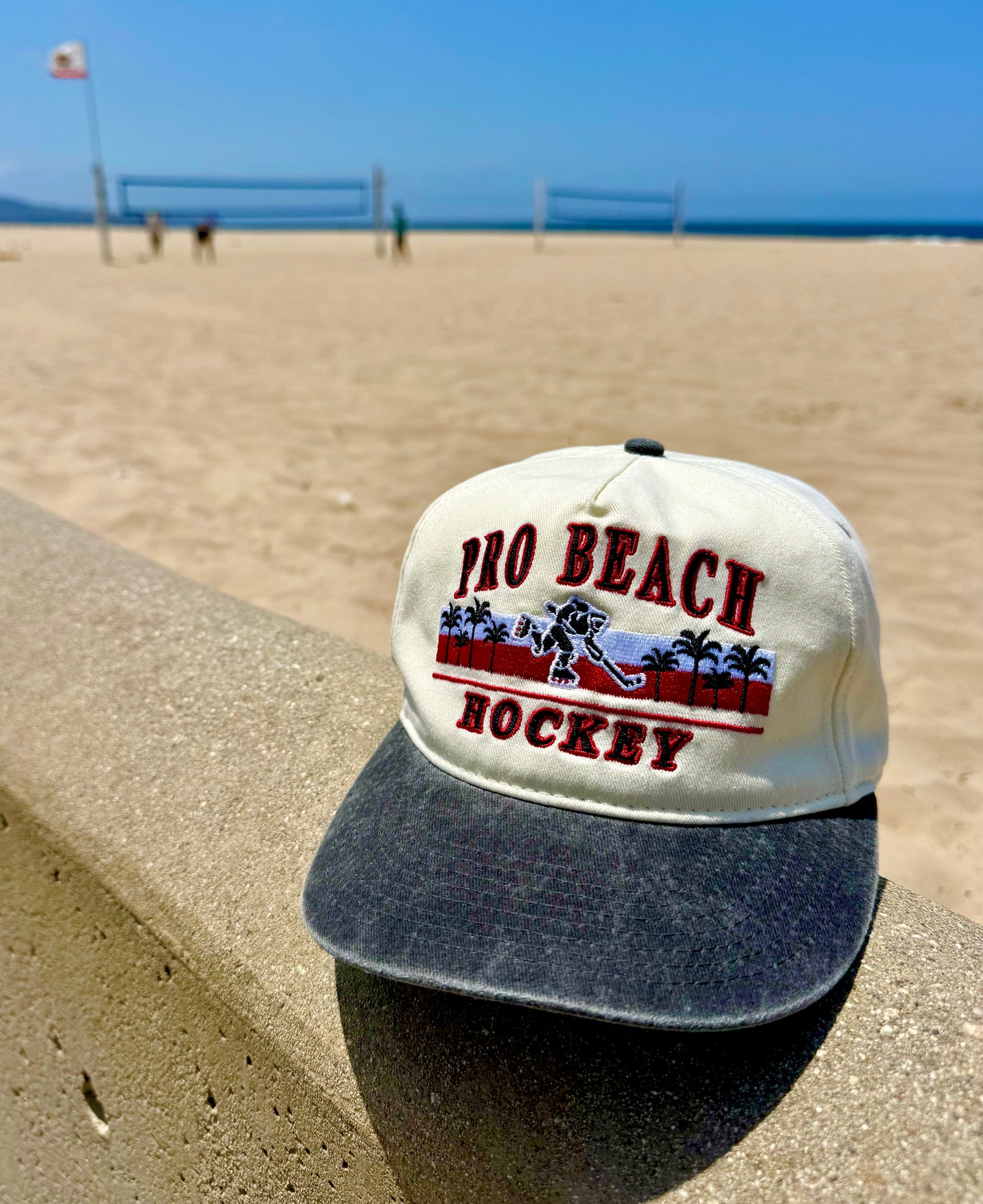 Pro Beach Hockey Cream Snapback Hat