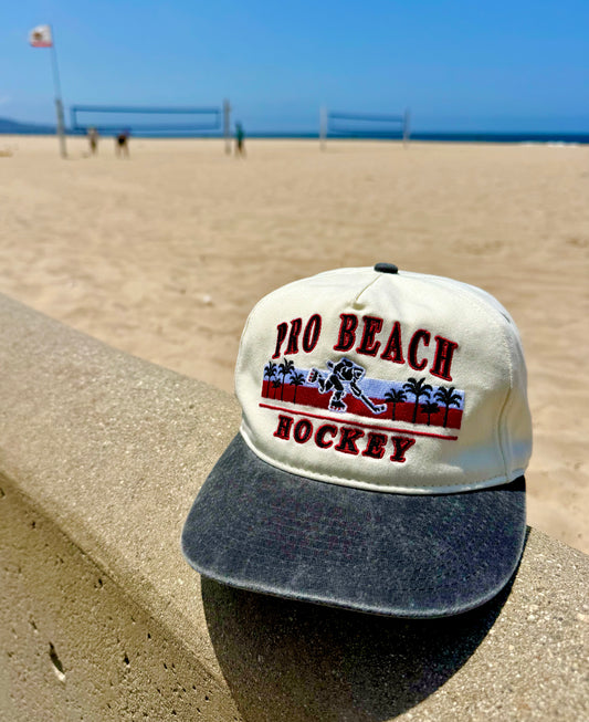 Pro Beach Hockey Cream Snapback Hat