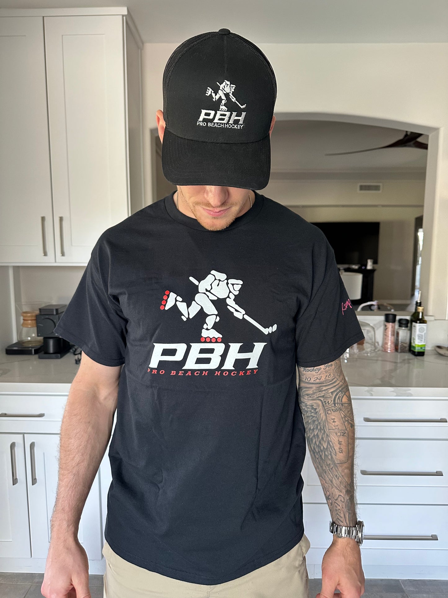 Pro Beach Hockey Logo Black T-Shirt